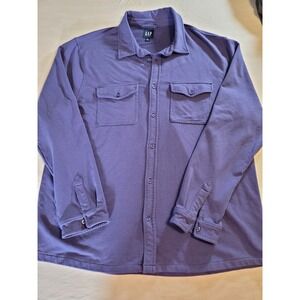 Gap Heavy Button Up‎ Purple Sweater XXL Chamois